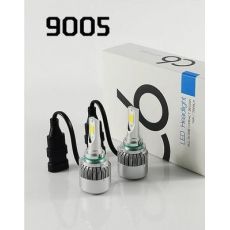 C6款大燈 9005/9006 大功率30W LED車前燈 帶風(fēng)扇