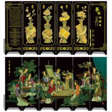 漆器仿古屏風(fēng) 002 琴棋書畫 中國特色工藝品